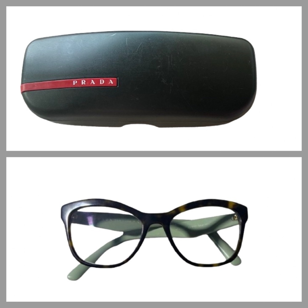 Prada Authentic Cat Eye Torteshelle & Seafoam Eyeglass Frames 
VPR 20R